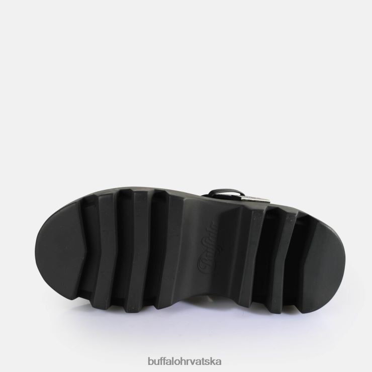 crno Buffalo flora klizne sandale s platformom veganske |slajdova TDD6T565